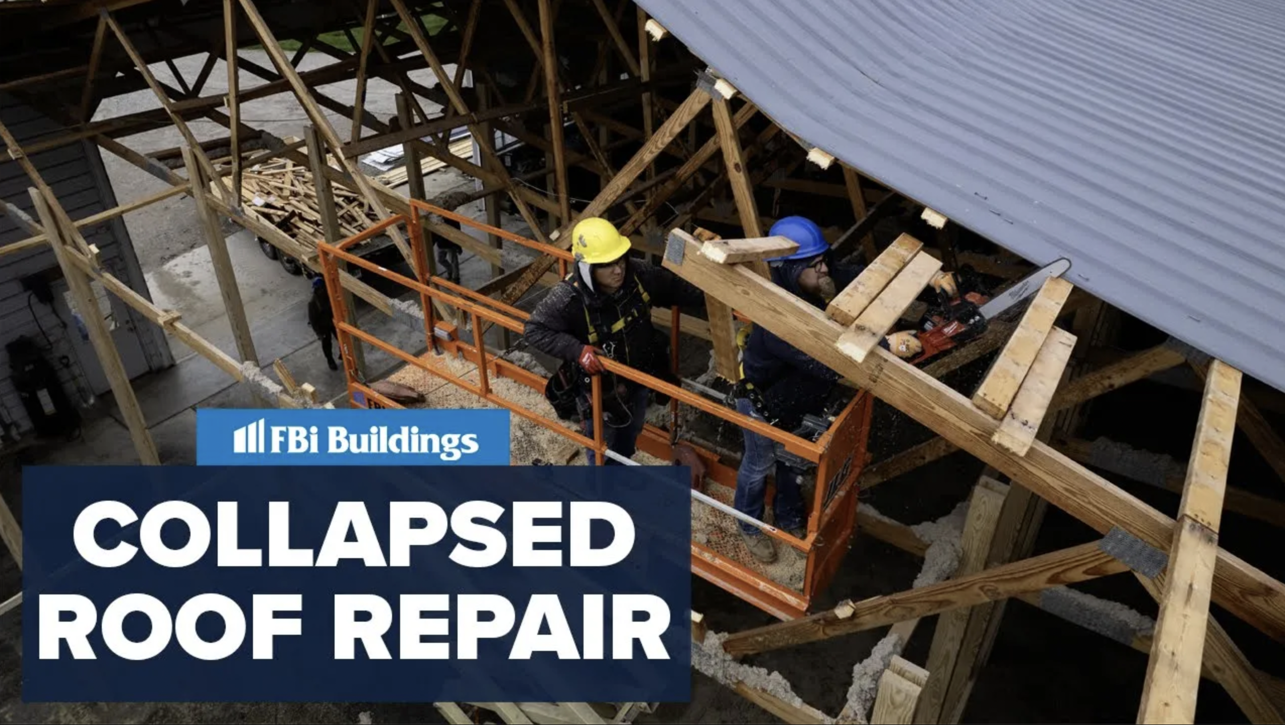 Pole Barn Repair, Roof Repair, Collapsed Roof, FBi Buildings